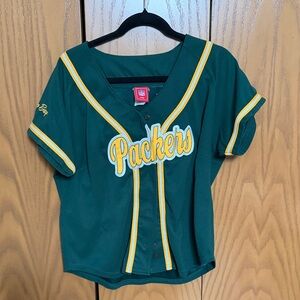 NFL Green and Yellow Women's Packers Jersey